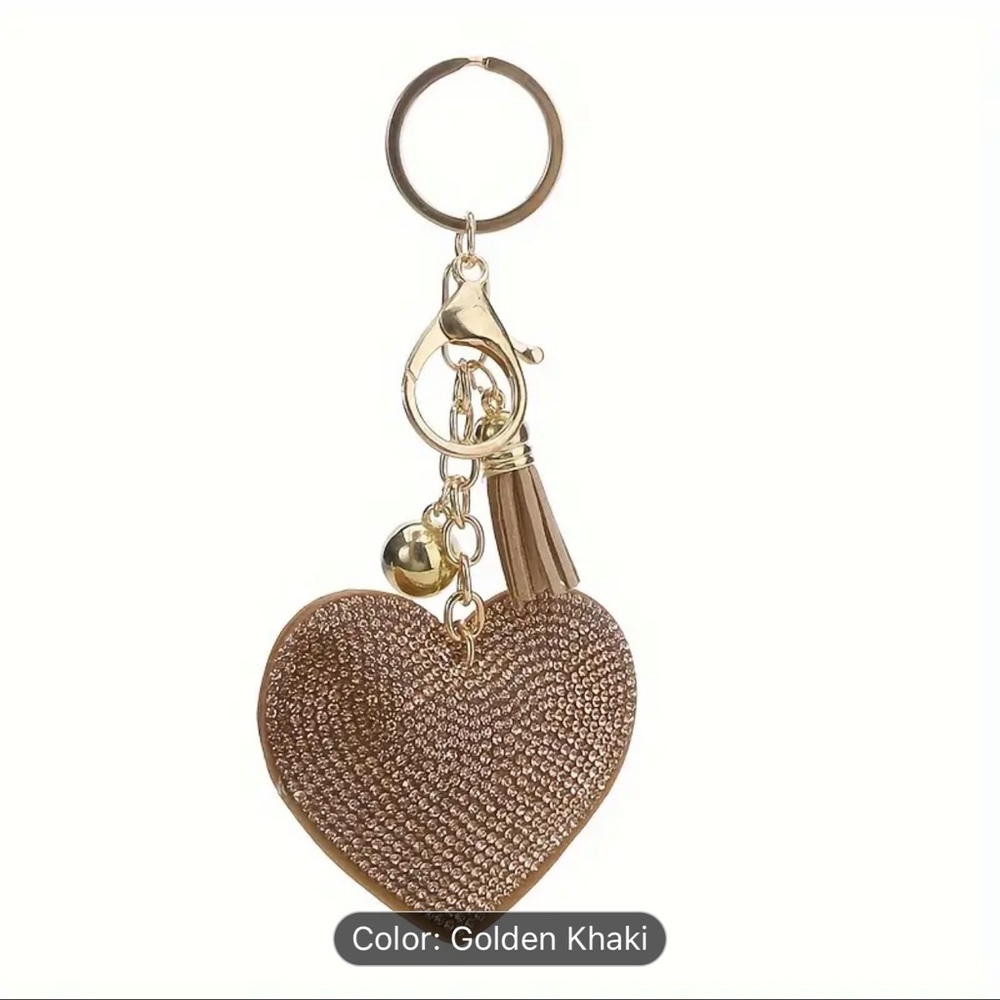 Heart Shape Rhinestone Keychain/Bag Charm